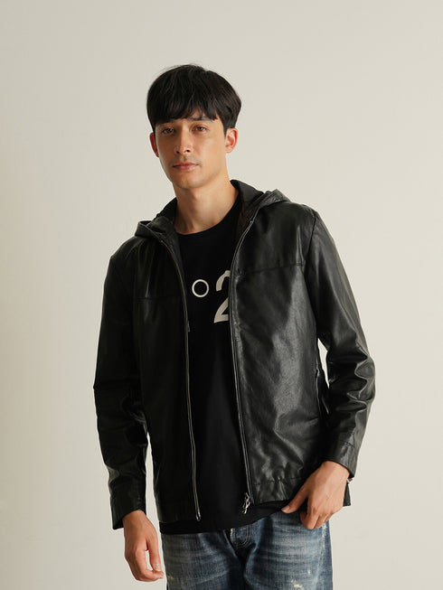 【CUSTOM CULTURE】 ラムレザー パーカー